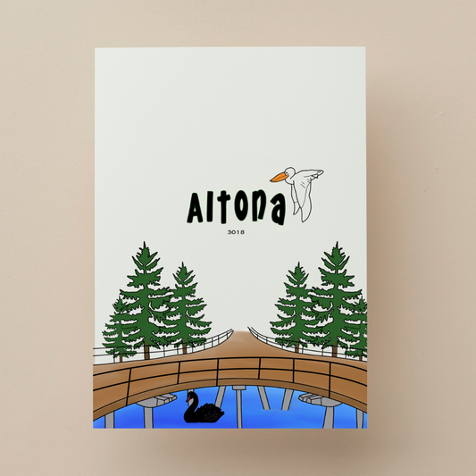 GREETING CARD : Katrina Shaw Blank Altona themed - Post Card