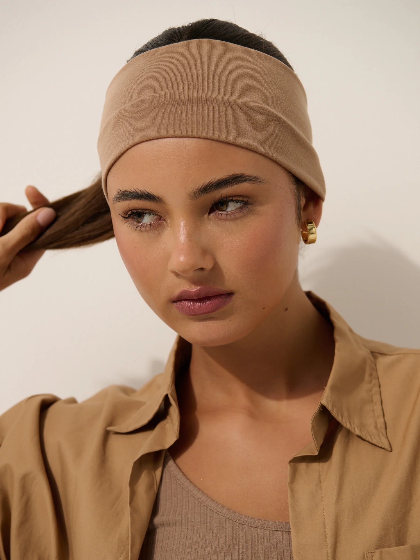 ANGELS WHISPER : Cream & Brown Headband 2 Pack
