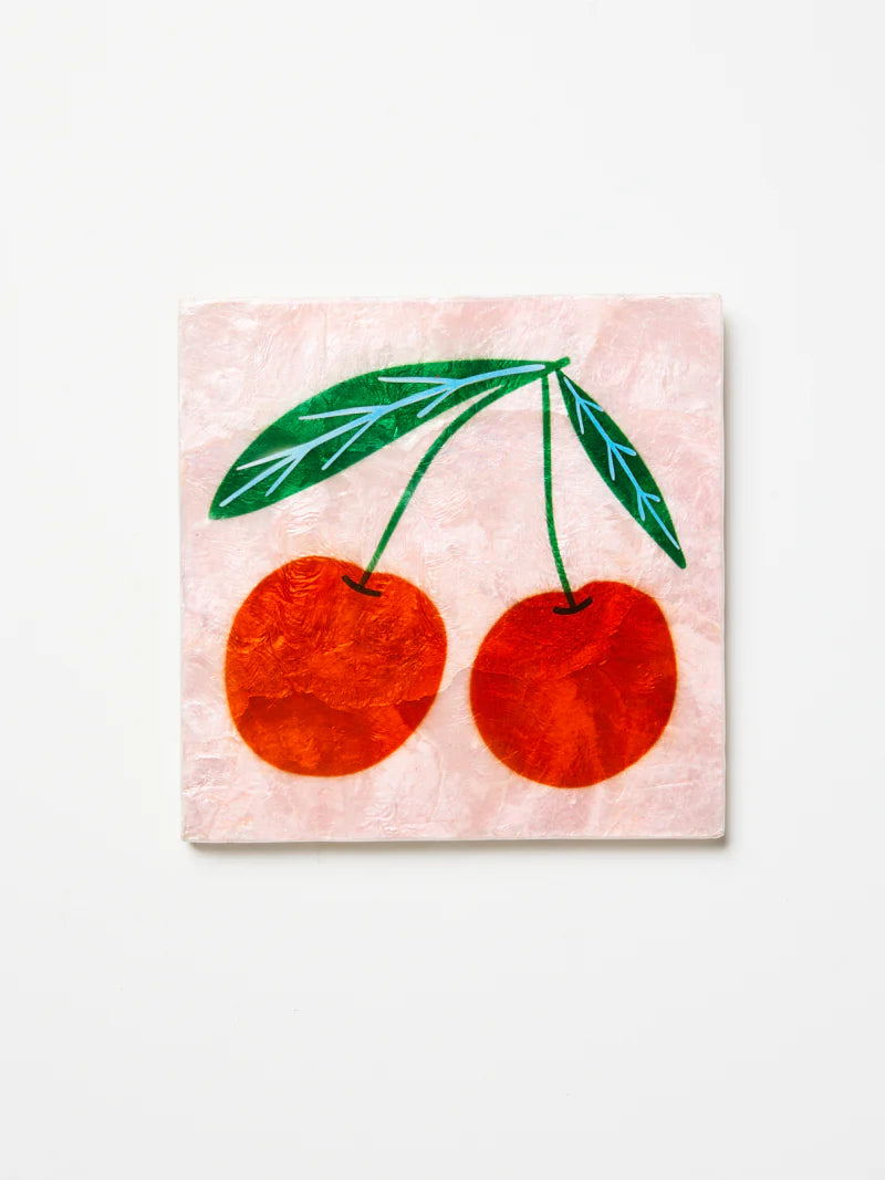 JONES & CO : Cherries Tile - Wall Art