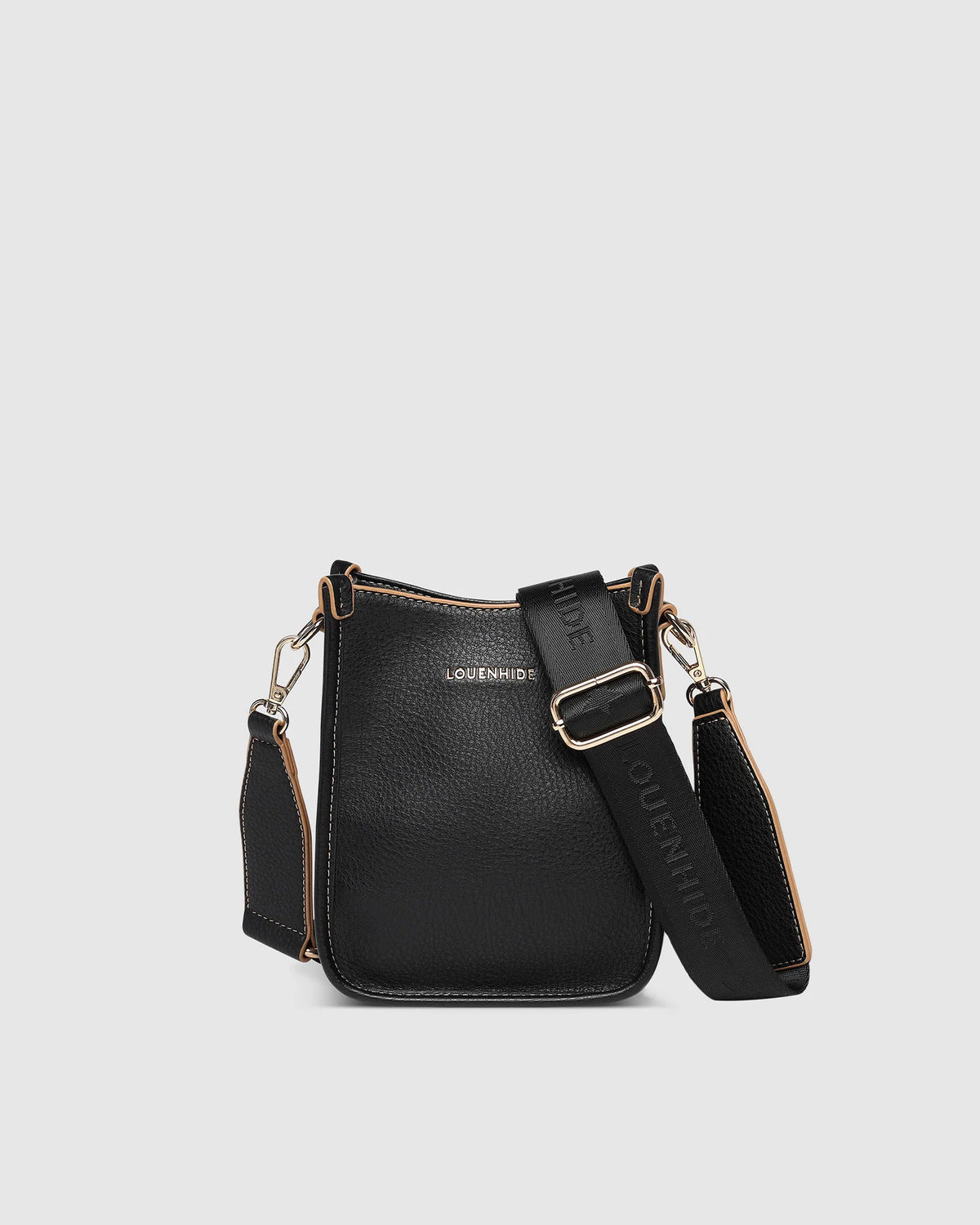 LOUENHIDE : Parker Phone Crossbody Bag - Black