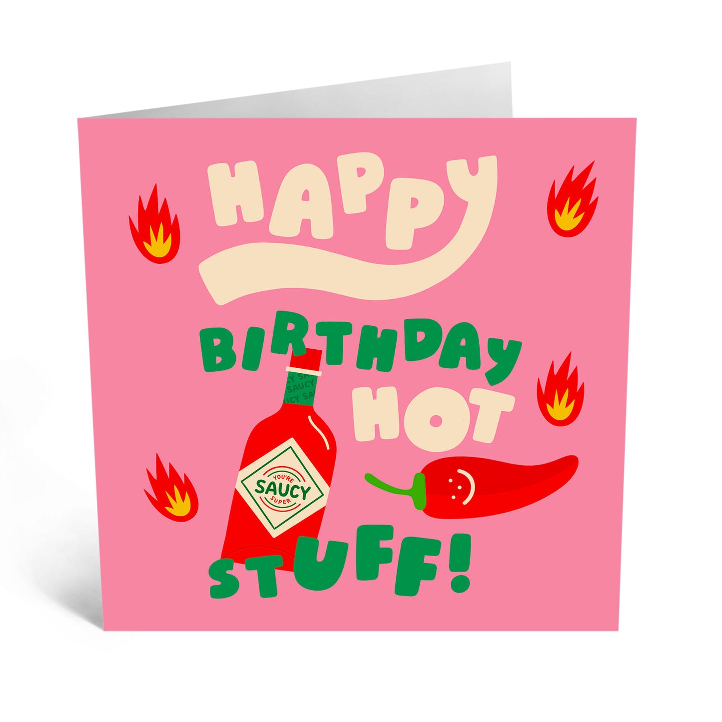 GREETING CARD : Happy Birthday Hot Stuff - Greeting Card