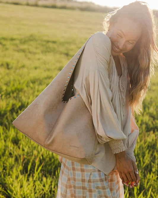 LOUENHIDE : Hailey Suedette Blonde - Shoulder Bag