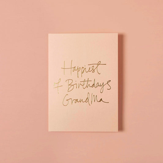 GREETING CARD : Happiest Of Birthdays Grandma - Birthday Card