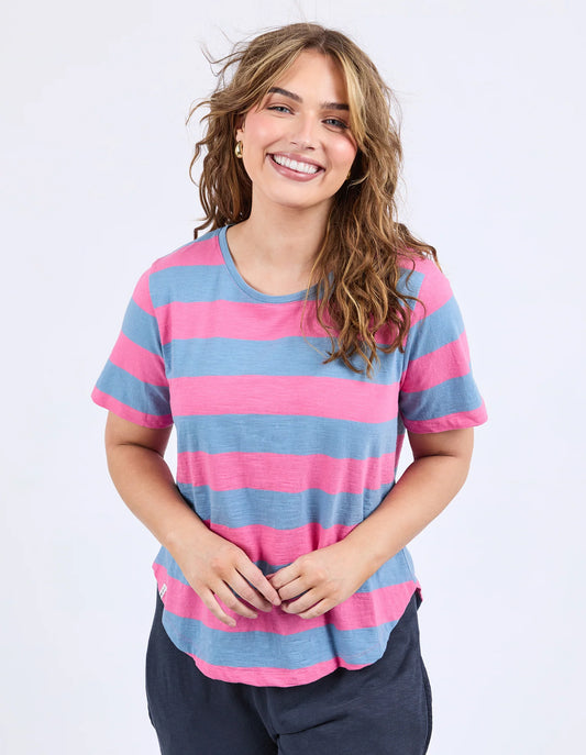 ELM : Spritz Pink/Blue Stripe - Tee