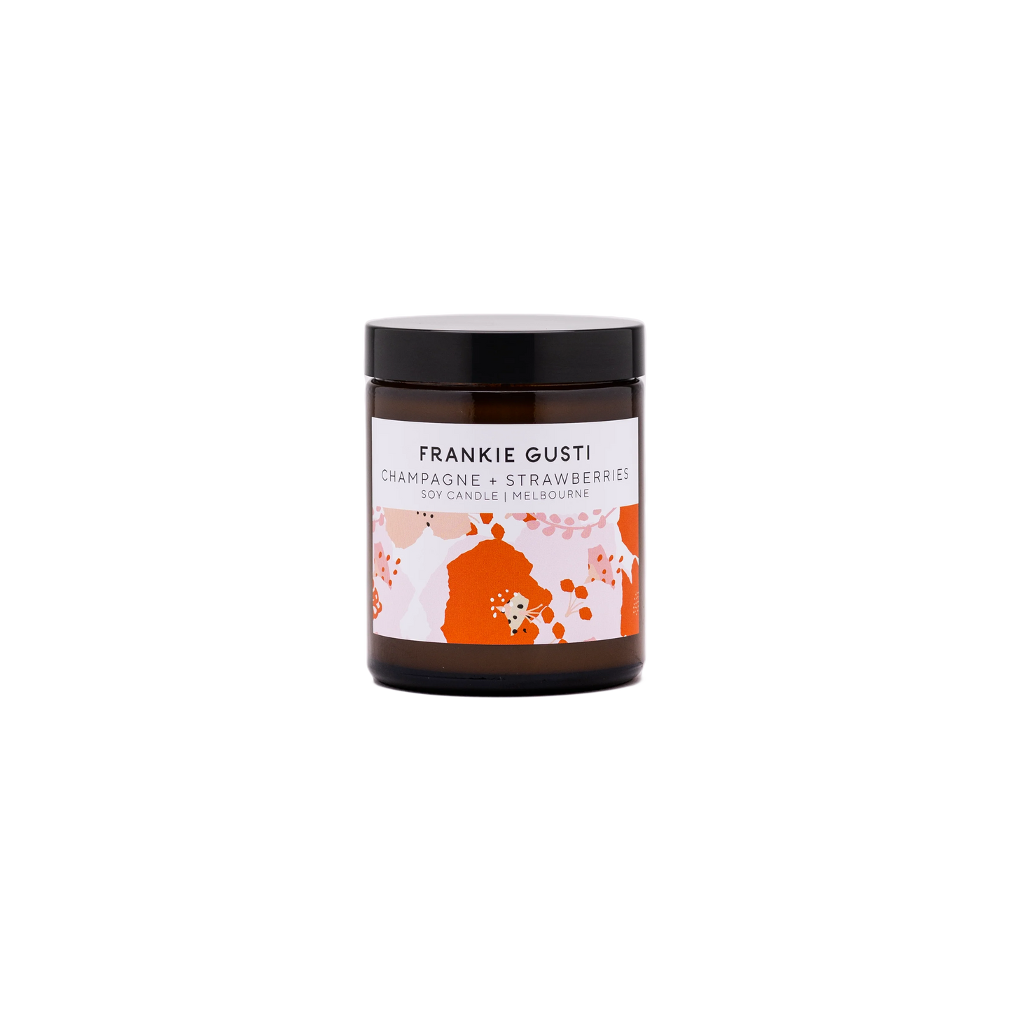 FRANKIE GUSTI : Soy Little Honey Champagne + Strawberries - Candle