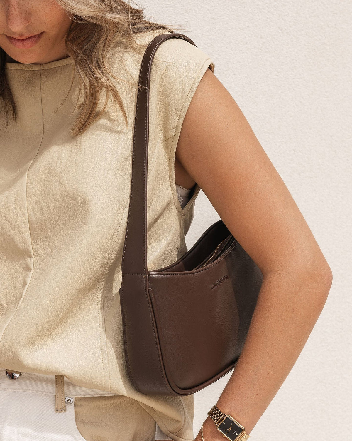 LOUENHIDE : Ivy Shoulder Chocolate - Bag