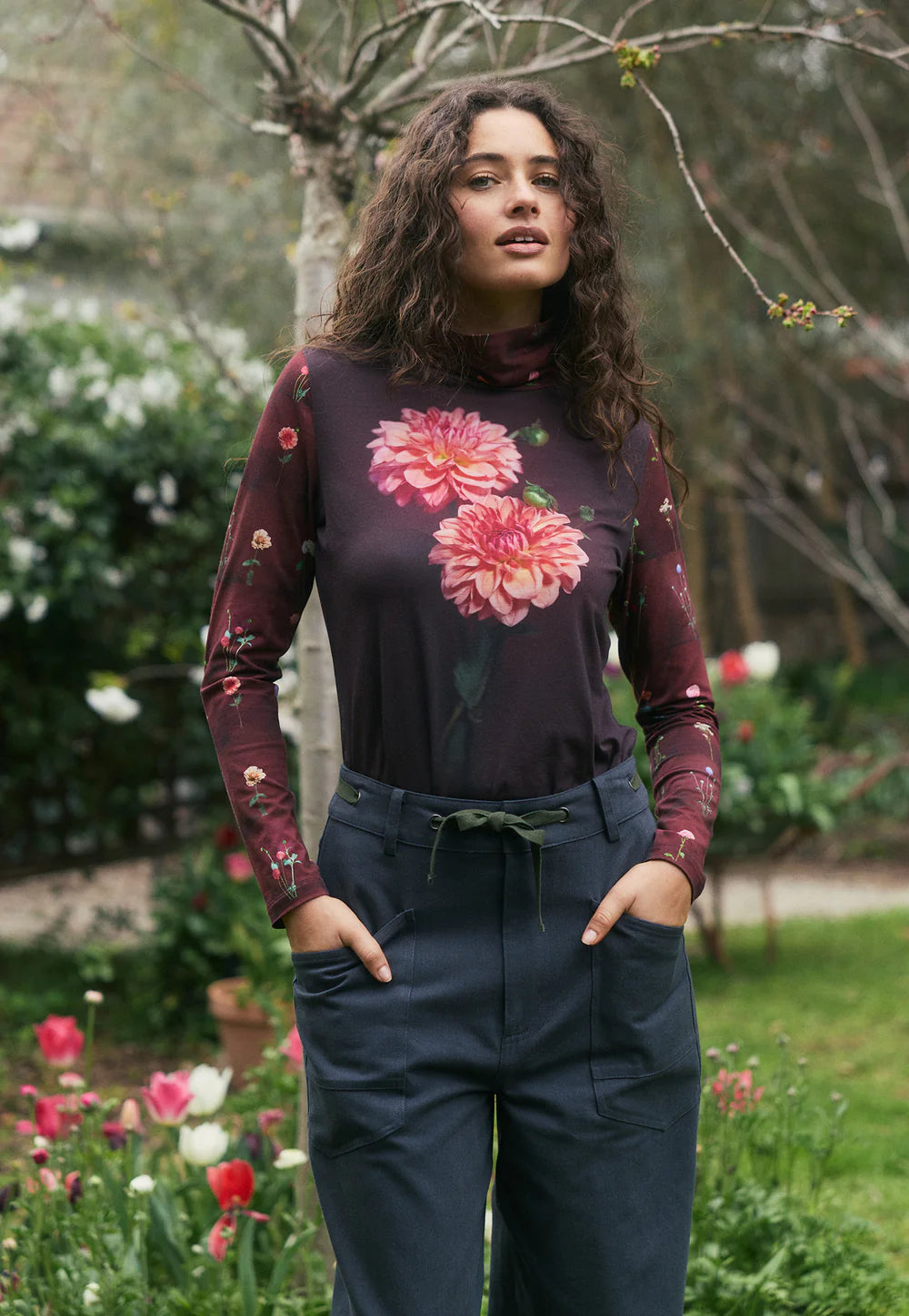 NANCYBIRD: Sundew Dahlia Brown - Skivvy