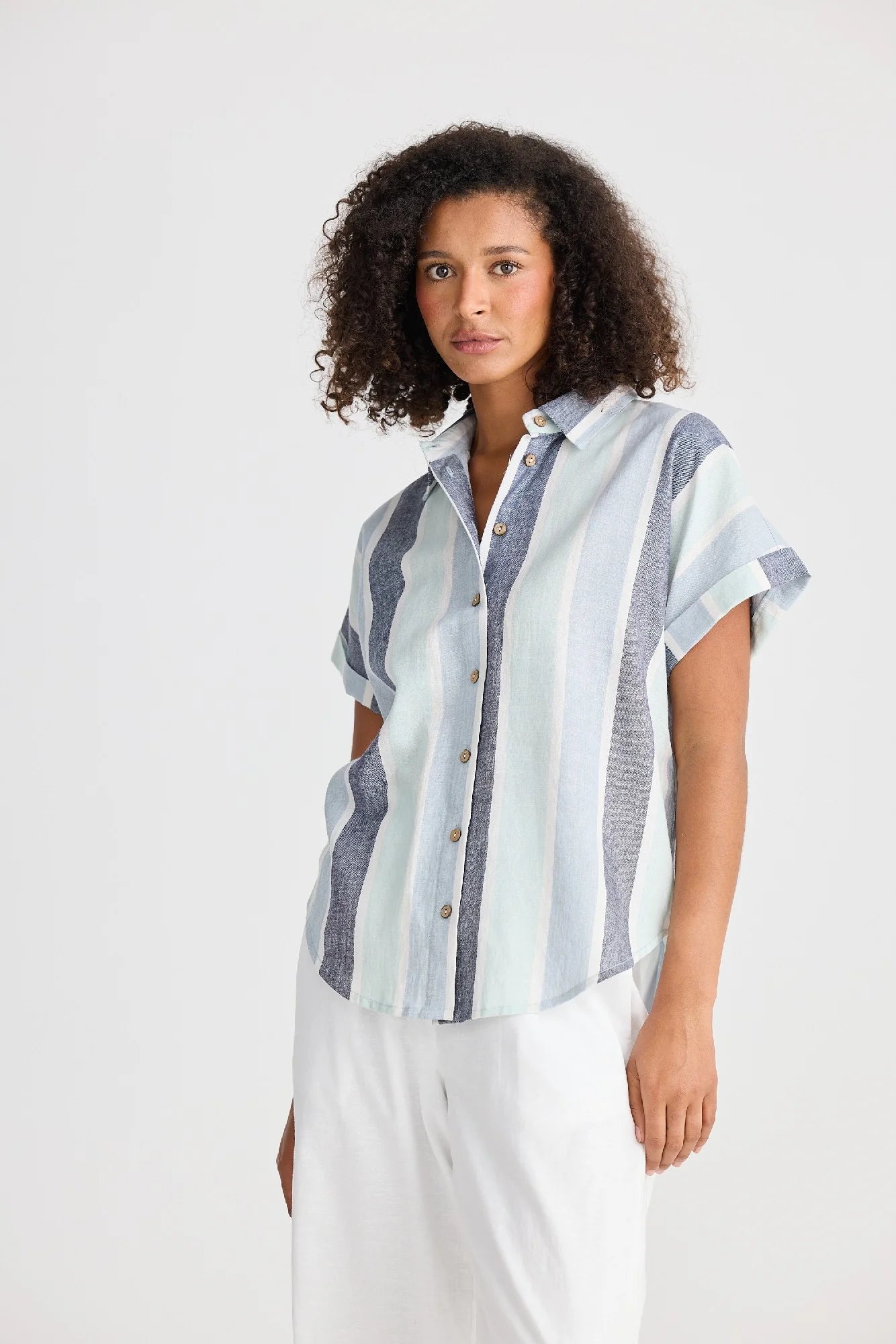 THE SHANTY CORPORATION :  Dune Stripe Tulip - Shirt