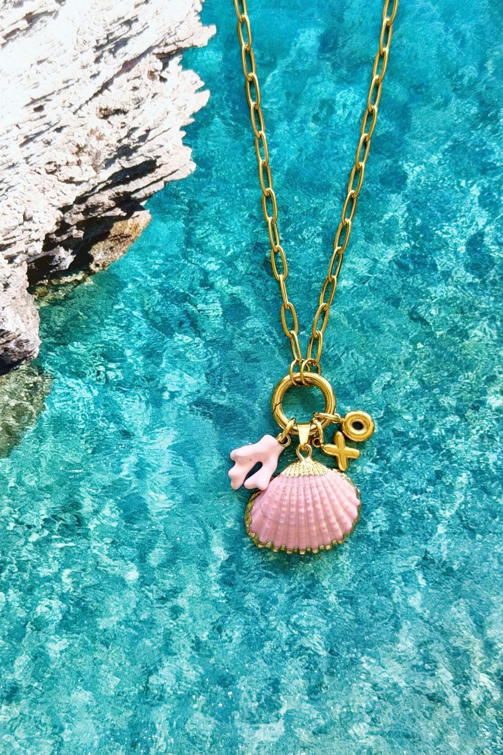 MOSK. MELBOURNE : Positano Pink Shell - Necklace