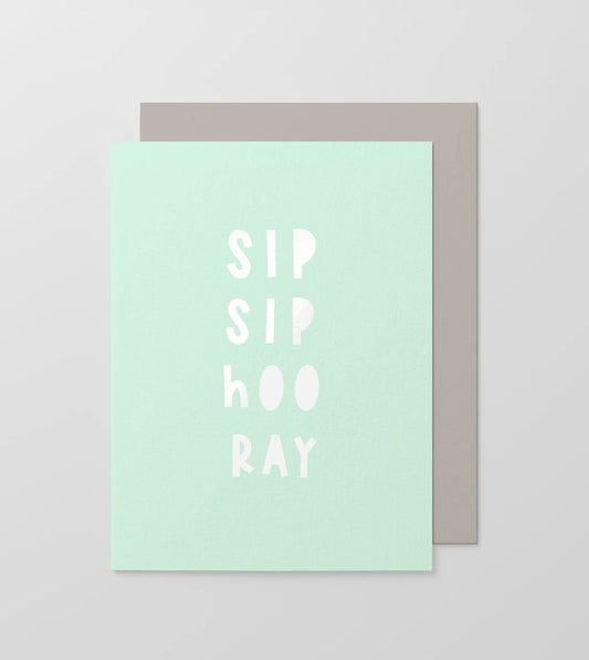 GREETING CARD : Sip Sip Hoo Ray - Greeting Card
