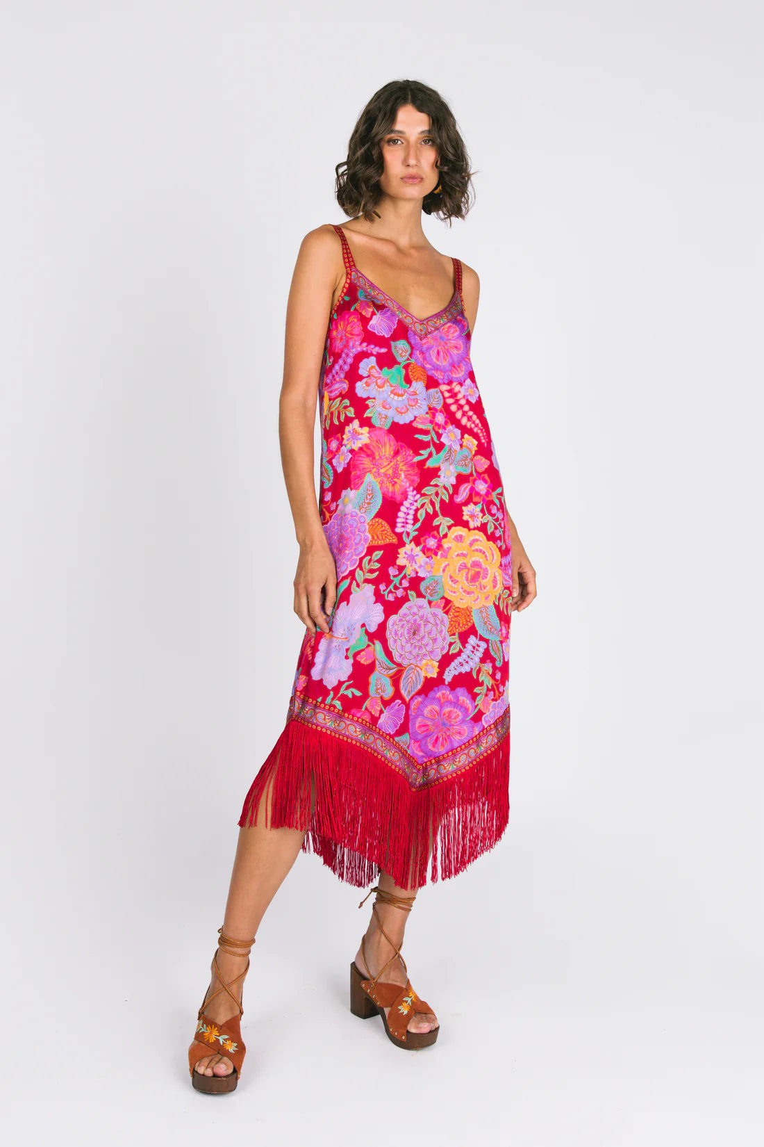 NINE LIVES BAZAAR - Holly Midi Dress - Royal Rouge