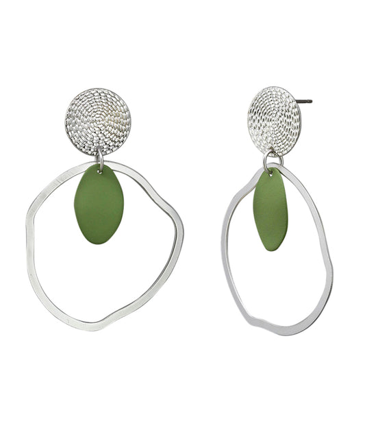 TIGER TREE : Silver Bent Hoops - Earrings
