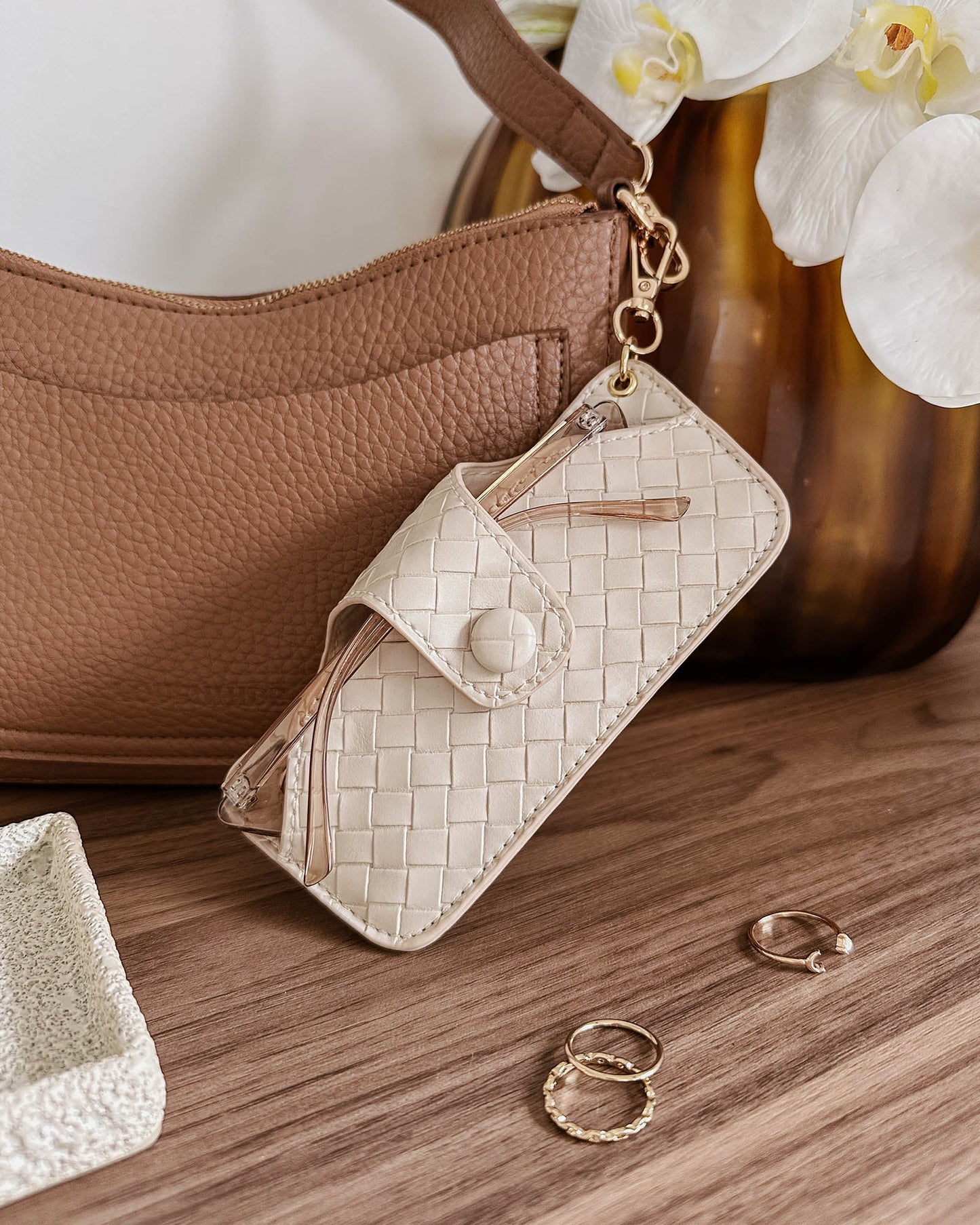 LOUENHIDE : Skittle Woven Vanilla - Sunglasses Case