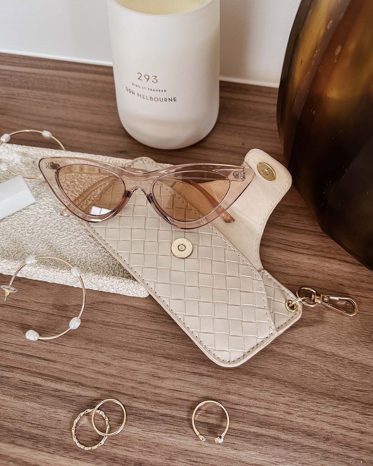 LOUENHIDE : Skittle Woven Vanilla - Sunglasses Case