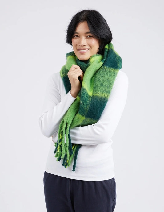 ELM : Fig Scarf - Green Check
