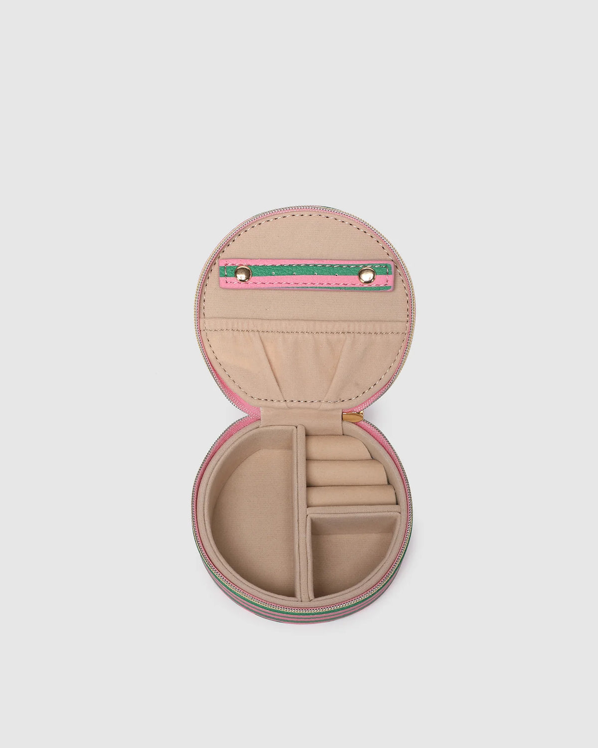 LOUENHIDE: Sisco Stripe Green/Bubblegum Pink - Jewellery Box