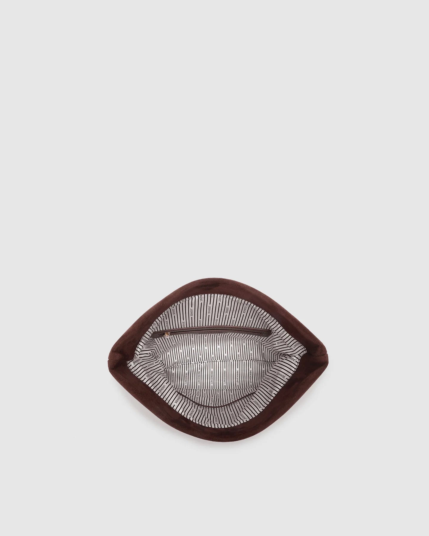 LOUENHIDE : Luka Suedette Chocolate - Clutch