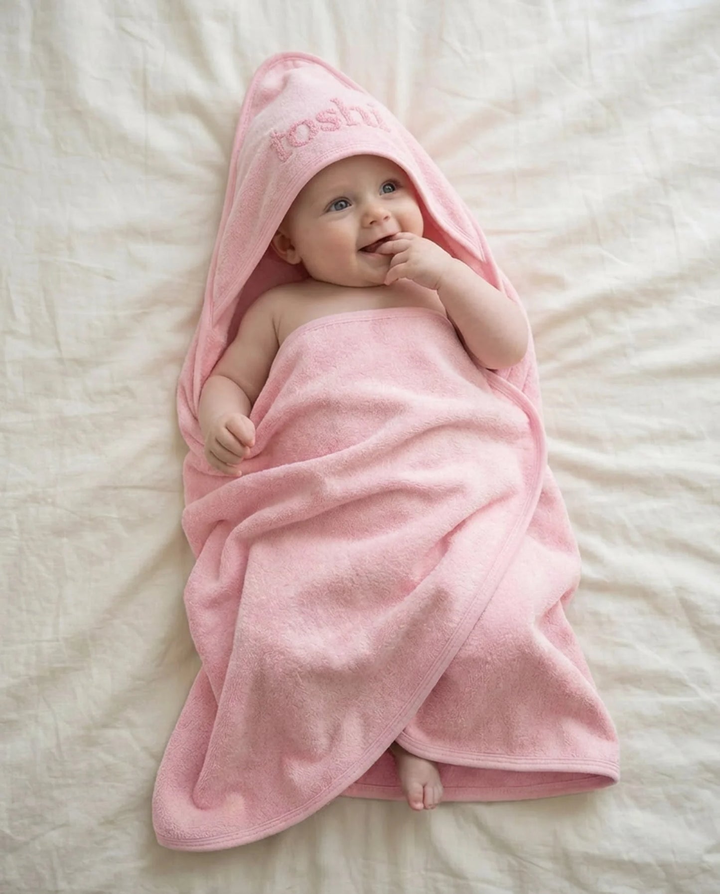 TOSHI : Misty Rose Hooded Baby - Bath Towell