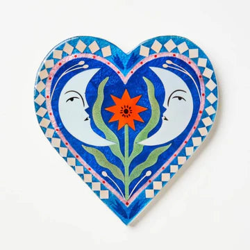 JONES & CO : Fable Moon Blue Heart - Wall Art