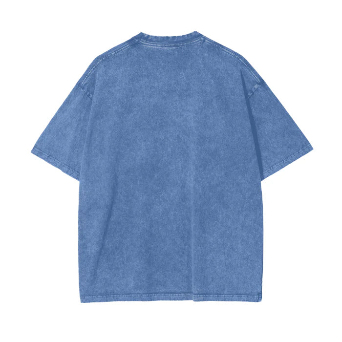 MAKU THE LABEL : Le Fleur Tropical Acid Wash Oversize - Tee
