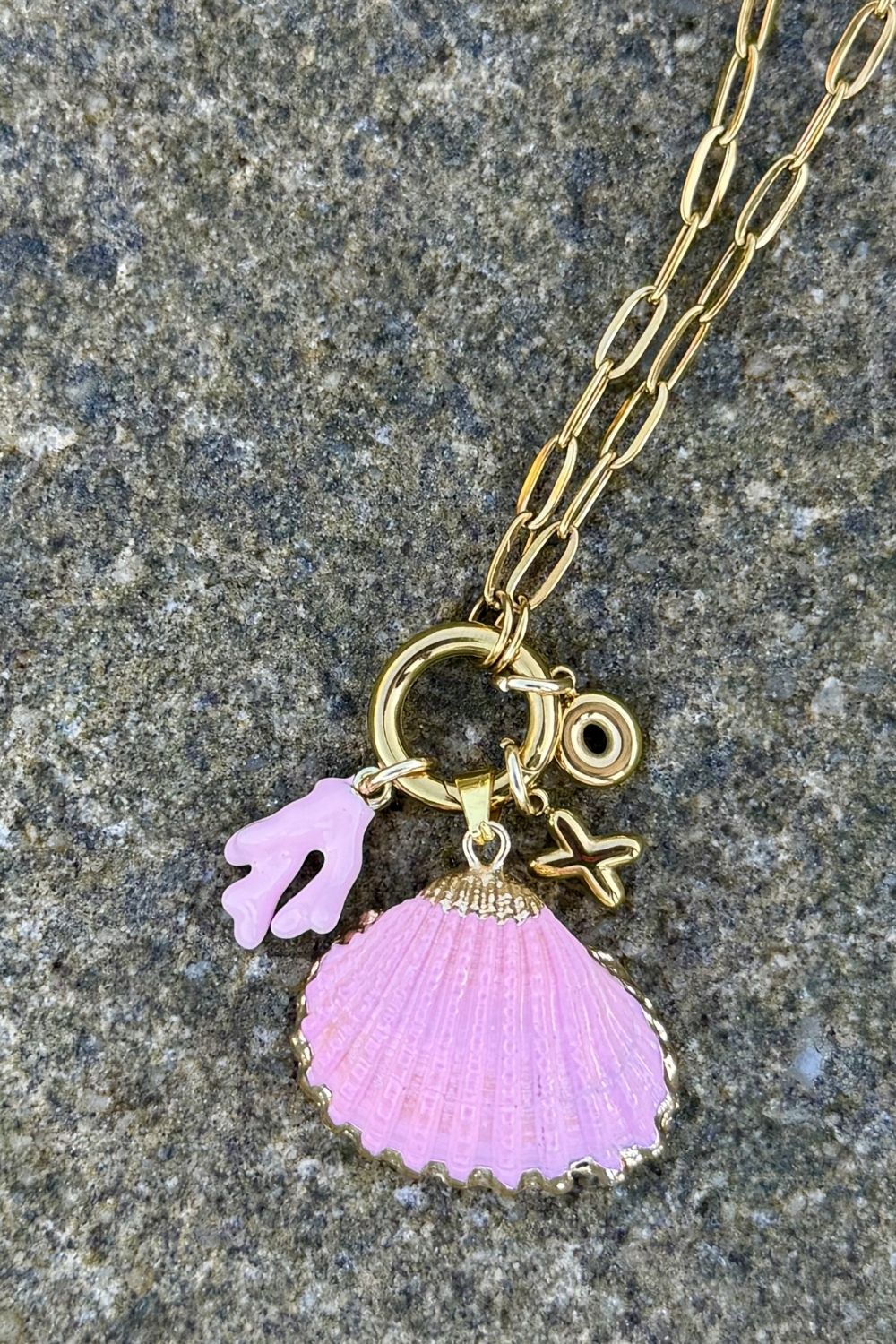 MOSK. MELBOURNE : Positano Pink Shell - Necklace