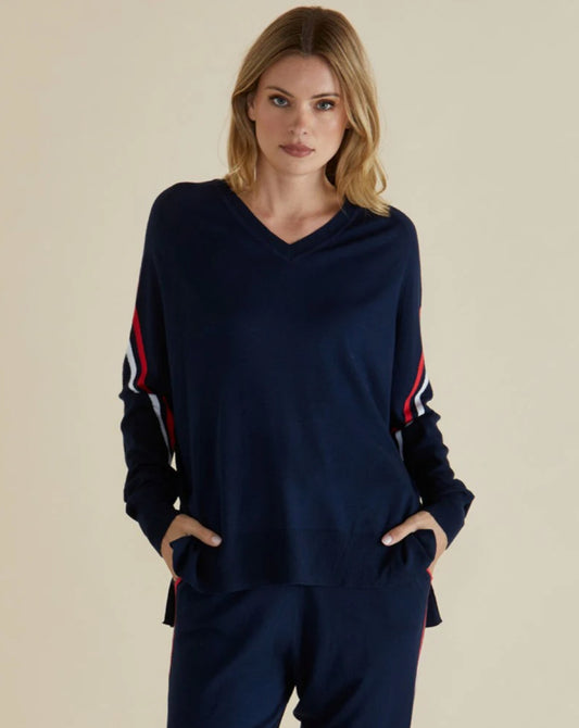 BETTY BASICS : Karina Knit Sweater - Navy