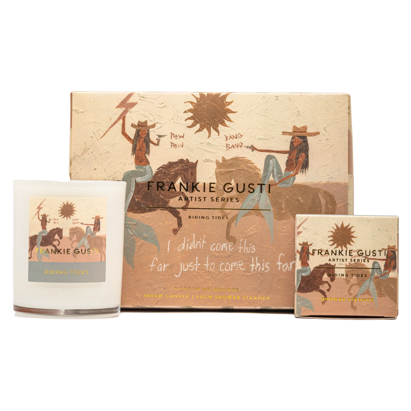 FRANKIE GUSTI : Riding Tides Kaffir Lime & Lemongrass - Candle + Shower Steamer Duo