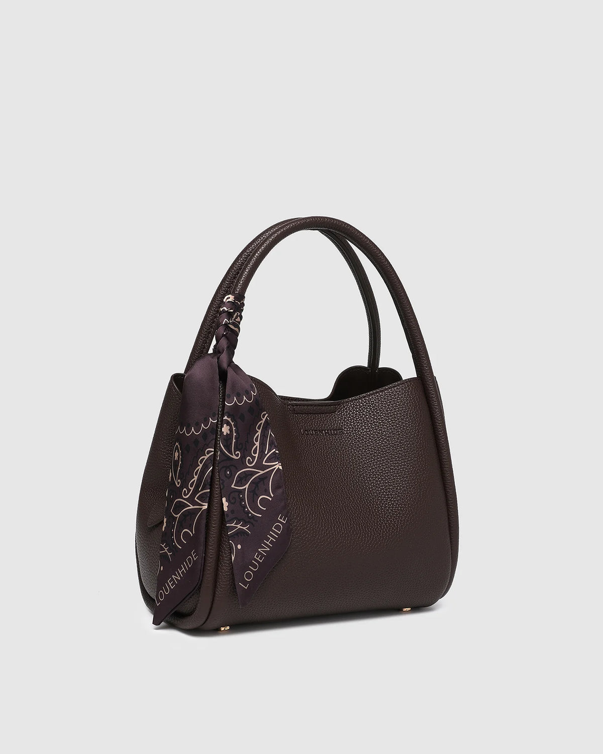 LOUENHIDE - Steffie Chocolate Scarf -  Chocolate Mini Tote Bag
