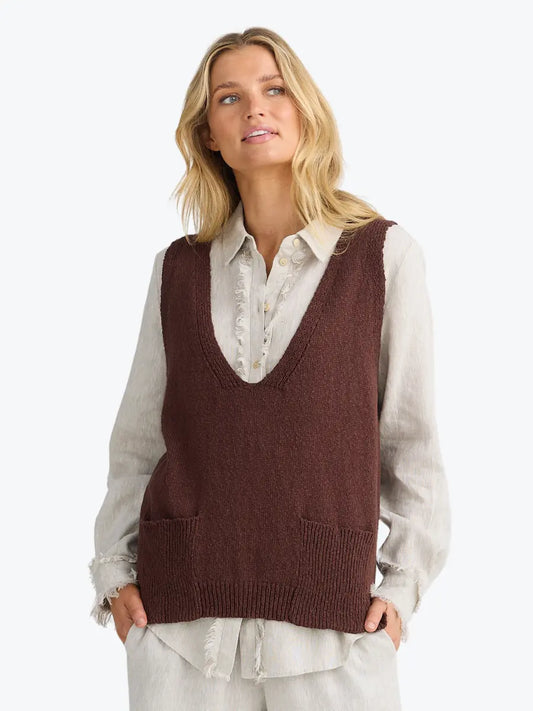 THE SHANTY CORPORATION : Tribeca Vest - Chocolate