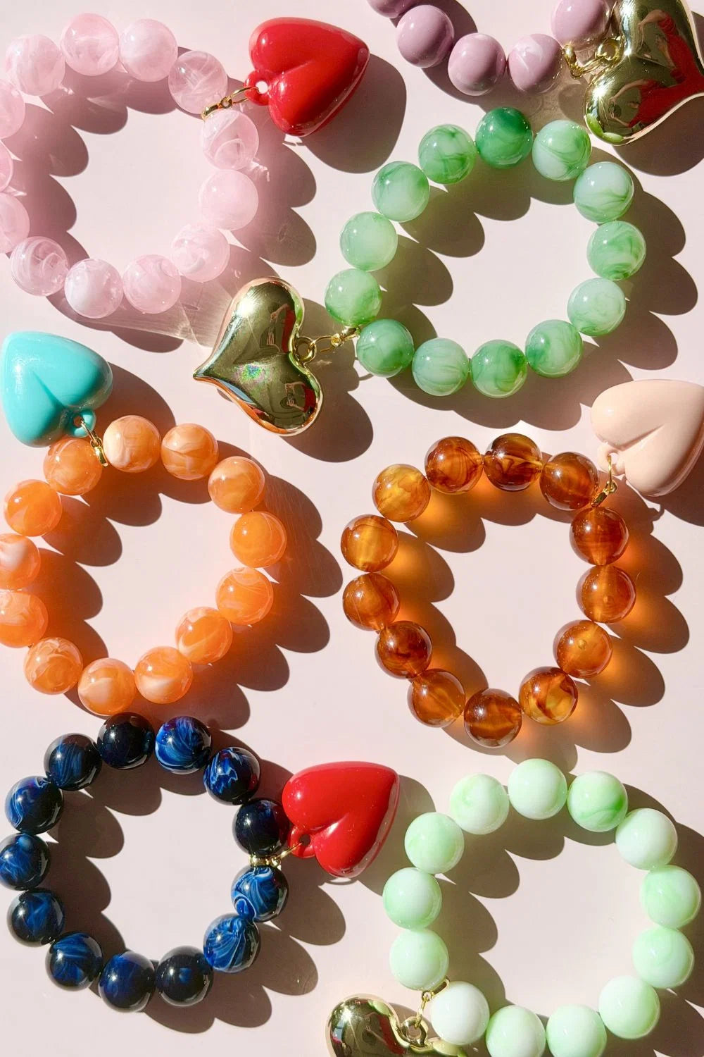 MOSK. MELBOURNE : Bubble & Heart Emerald Green - Bracelet