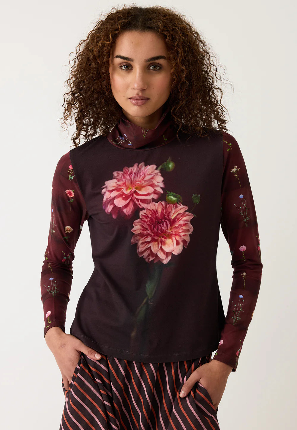 NANCYBIRD: Sundew Dahlia Brown - Skivvy