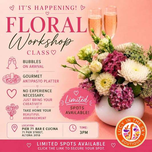 FLORAL WORKSHOP: Sunday August 16th 3PM - Class Ticket