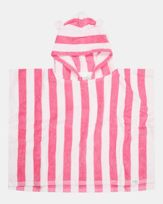 TOSHI : Beachcomber Pink Stripe - Hooded Towel