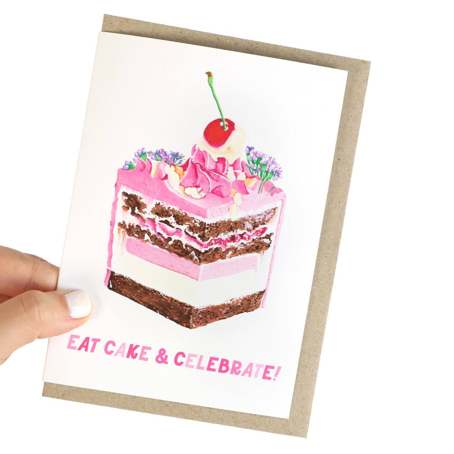 GREETING CARD : Julia Ockert - Eat Cake & Celebrate - Greeting Card