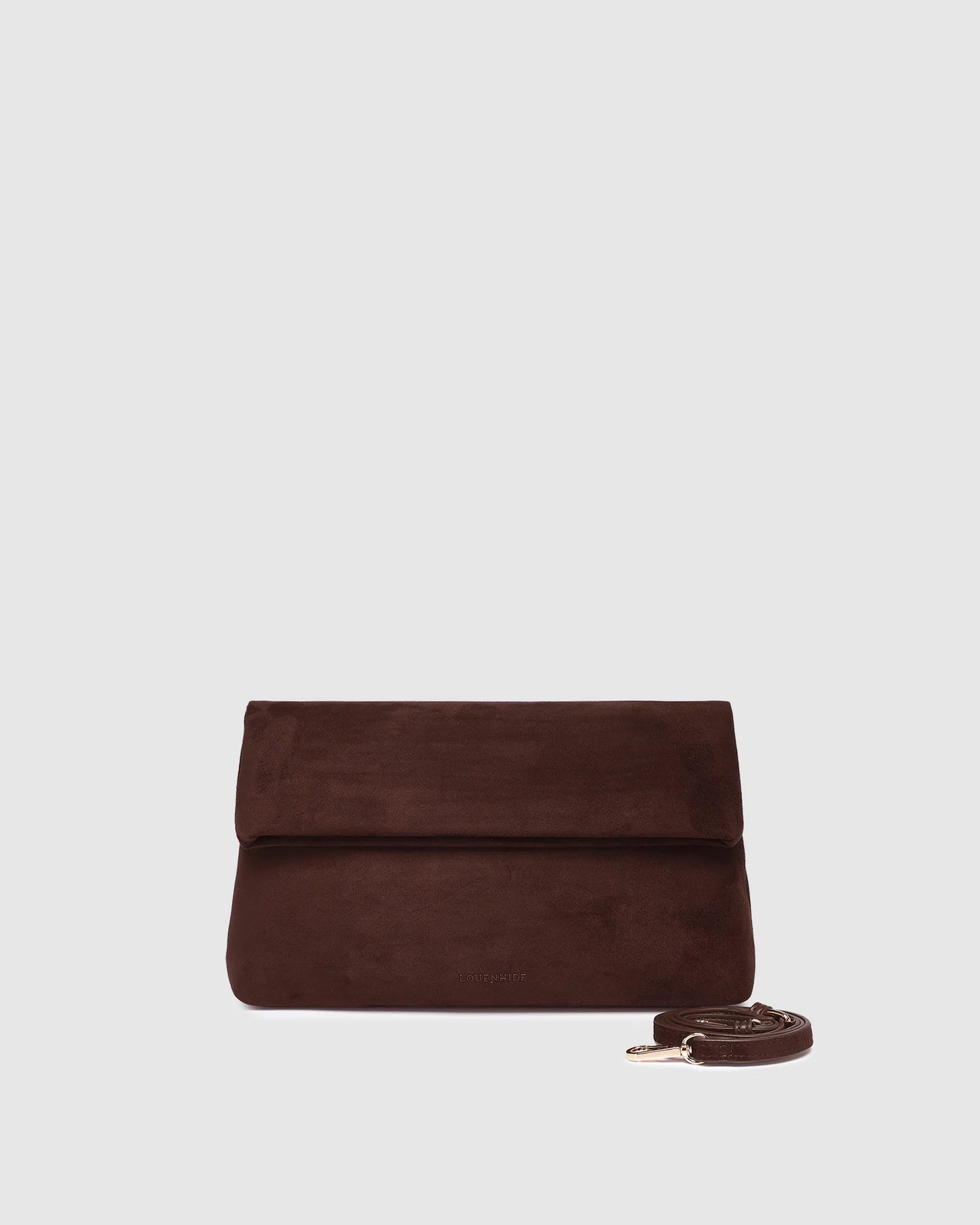 LOUENHIDE : Luka Suedette Chocolate - Clutch