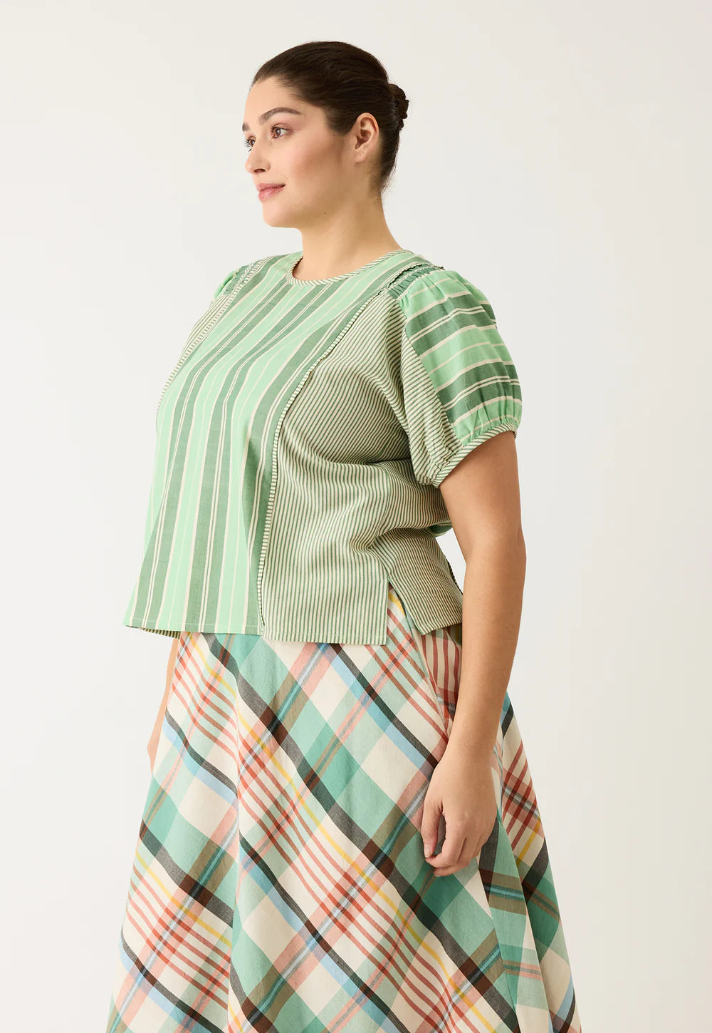 NANCYBIRD : Jolene Green Stripe - Top