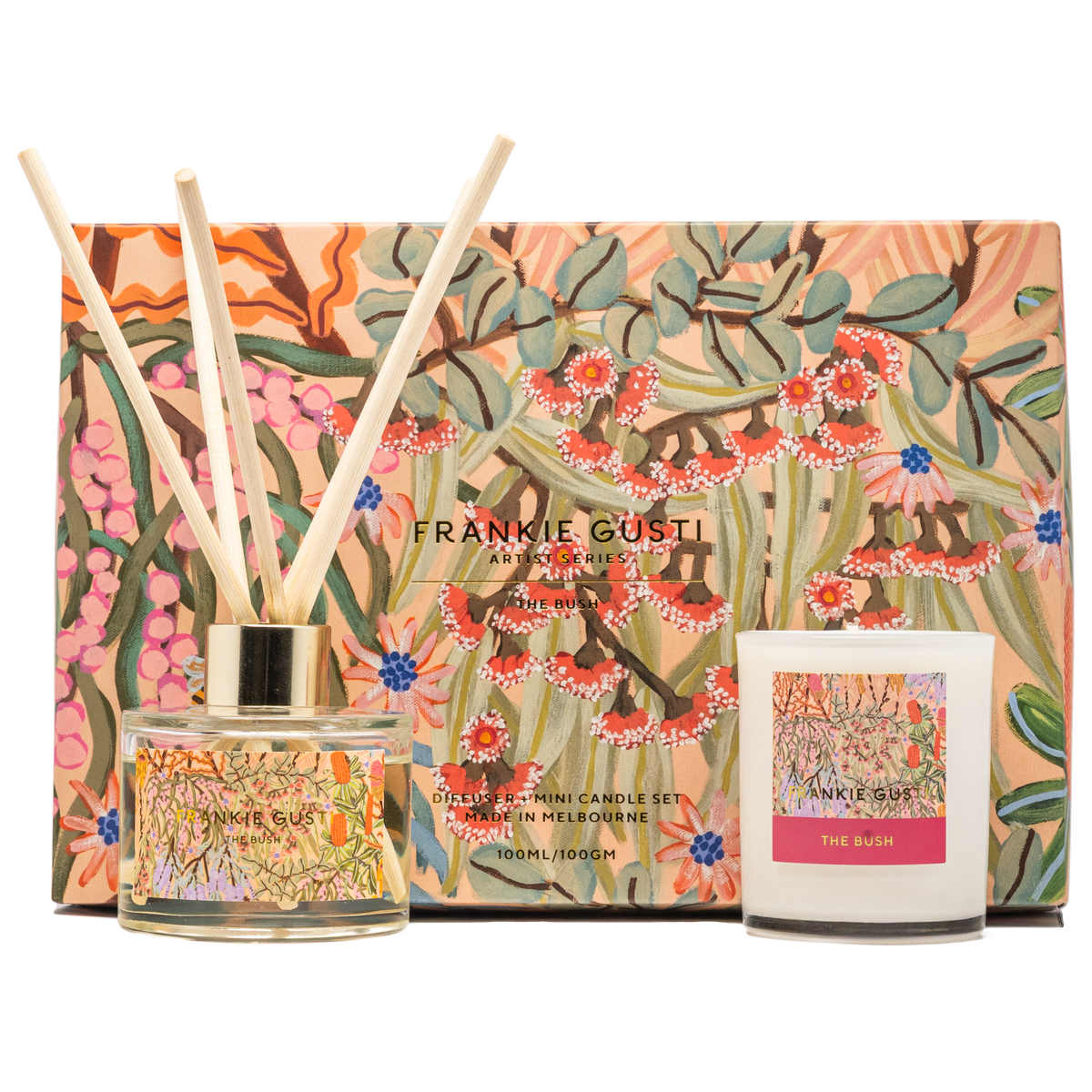 FRANKIE GUSTI : Artist Series Duo Diffuser & Candle - THE BUSH