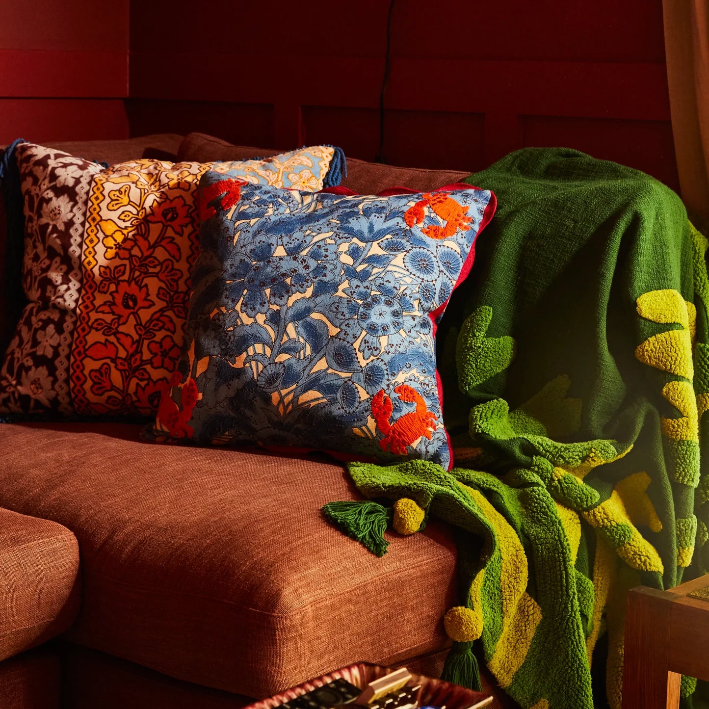 SAGE + CLARE : Lucia Embroidered Cushion - Cushion