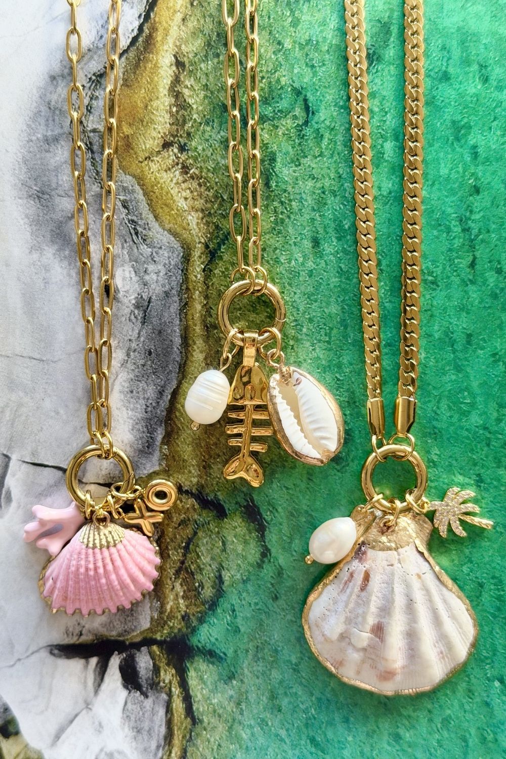 MOSK. MELBOURNE : Positano Pink Shell - Necklace