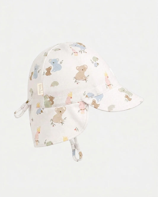 TOSHI : Cream Gumnut Babies Acadia - Flap Cap