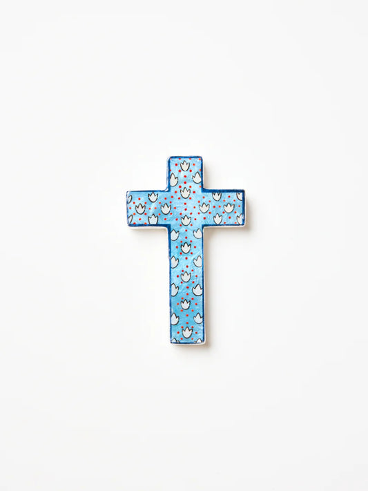 JONES & CO : Samira Blue Lotus - Small Cross