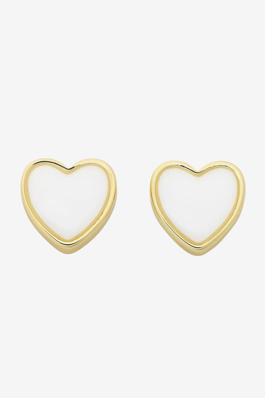 LIBERTE : Myra Gold Heart Stud - Earring