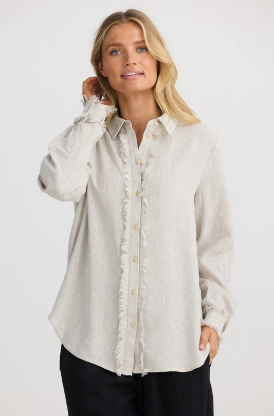 THE SHANTY CORPORATION : Cadiz Shirt - Natural Linen