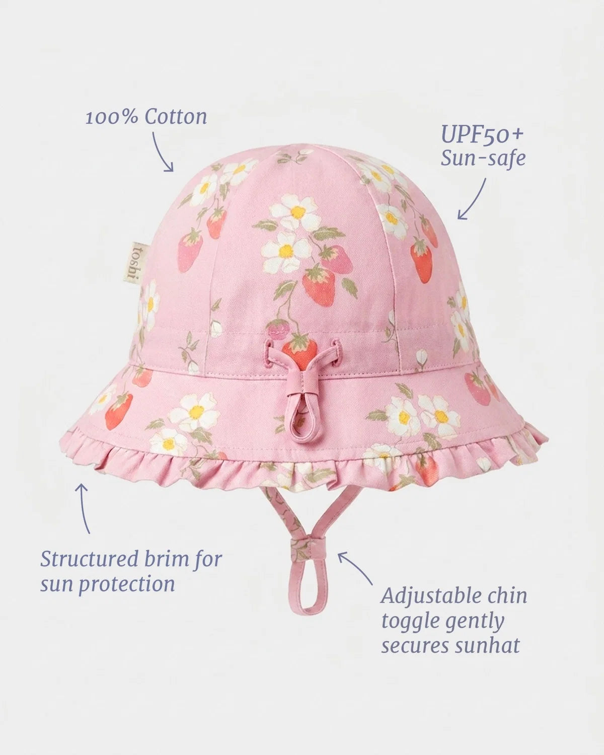 TOSHI : Arcadia Strawberry Fields Pink - Bell Hat