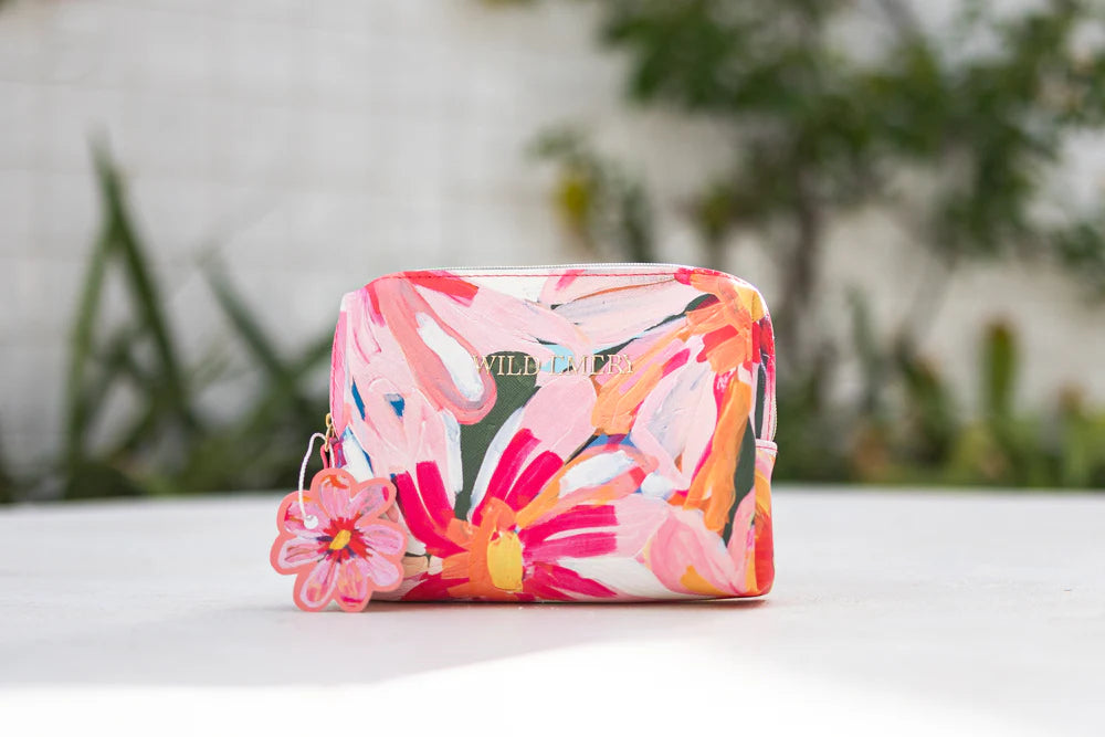 WILD EMERY : Limited Edition Floral - Small Cosmetic Bag