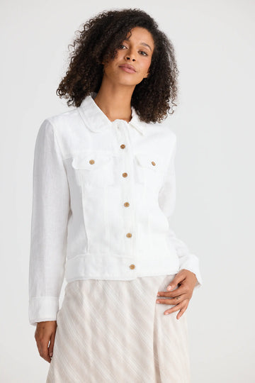 THE SHANTY CORPORATION : Monza White Linen - Jacket