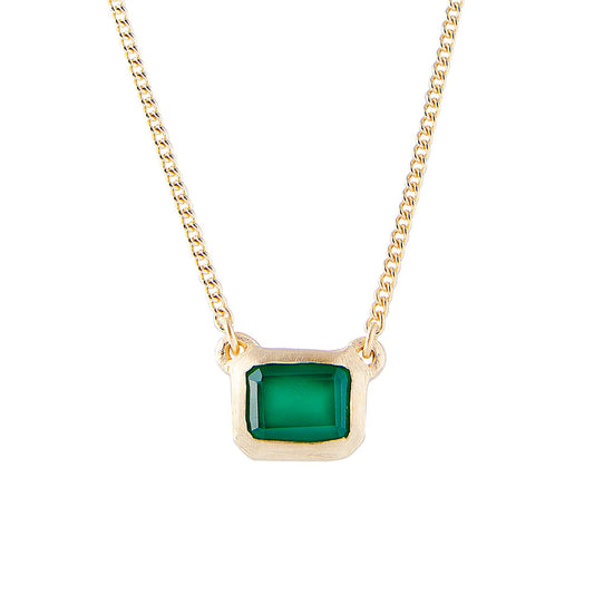 FAIRLEY : Green Agate Deco - Necklace