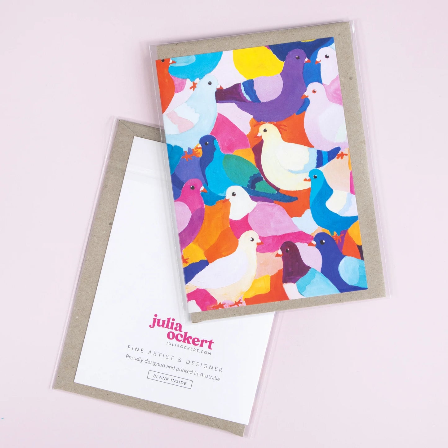 GREETING CARD : Julia Ockert - Pigeony Pigeons - Greeting Card