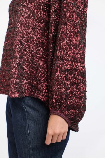 365 DAYS : Paloma Sequins Top - Sangria