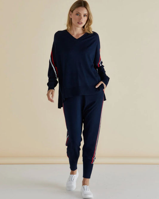 BETTY BASICS : Aida Knit Pant - Navy